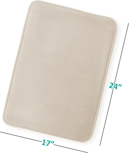 Clara Clark Bathroom Rugs, Velvet Memory Foam Bath Mat, Non-Slip Bath Rugs, Machine Wash, Dries Quickly, Ultra Soft Plush Bath Mats for Bathroom,