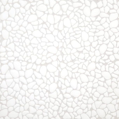 SUNWINGS 10-Sheet Pebble Tile for Shower Floor Border Kitchen Bathroom Backsplash, White Recycled Glass Marble Stone Looks Wall and Floor Tile, Covers 7.9 Sq. Ft