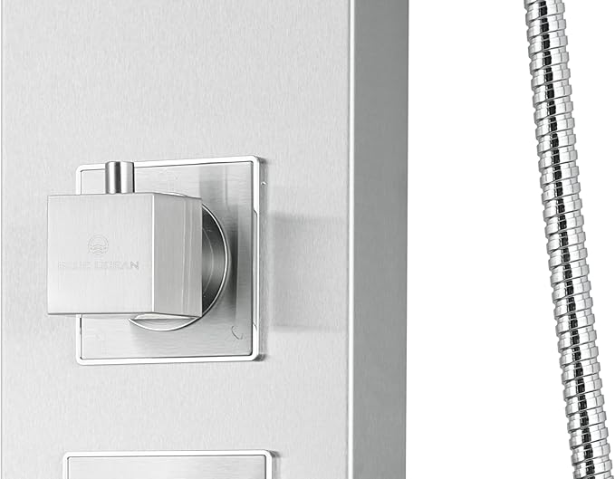 Blue Ocean 48" Stainless Steel SPS822A Shower Panel Tower with Rainfall Shower Head and Spout