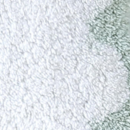 Peri Home Scalloped Bath Rug - Soft & Absorbent 100% Cotton Tufted Bath Mat, 20" x 30", White with Sage Scallop | Soft & Absorbent, Cotton Tufted, Mat, Scallop