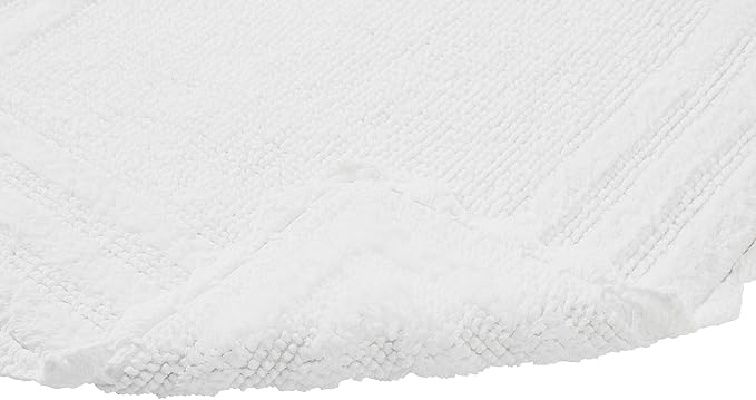 Better Trends Lilly Crochet Collection 100% Cotton 3 Piece Set (17" x 24" | 20" x 20" | 21" x 34") Bath Rug Set in White