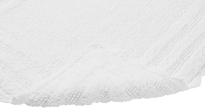 Better Trends Lilly Crochet Collection 100% Cotton 3 Piece Set (17" x 24" | 20" x 20" | 21" x 34") Bath Rug Set in White