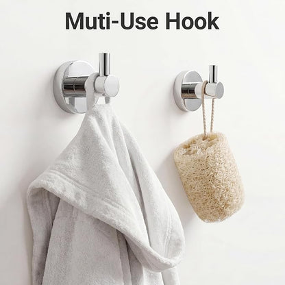 24-Inch Wall Mounted Towel Racks for Bathroom, 4-Piece Towel Bar Set | Rust-Resistant SUS 304 Stainless Steel, 4-Piece Towel Bar Set, sturdy wall mount, space-saving humid bath towel storage rack