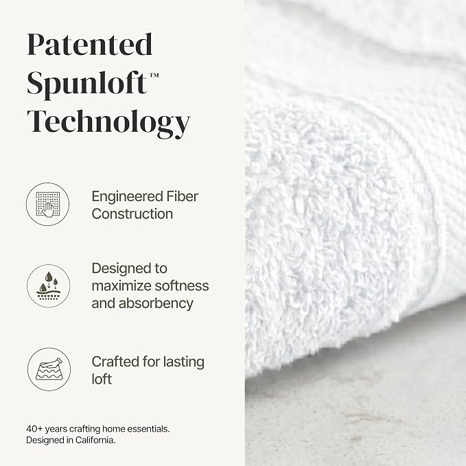 Modern Threads 4-Pack SpunLoft Bath Towel 30x54 - White