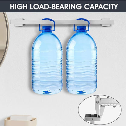 24 Inch Brushed Nickel Bathroom Hardware Set,4 Pack Bathroom Towel Bar Set | 24Inch Square Bathroom Towel Bar, Modern Design, SUS304 Stainless Steel Premium Material, Wide Drying Space Towel Rack