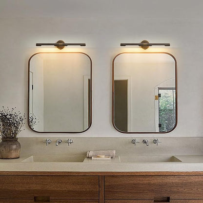 Museum Gallery Bathroom Picture Light - 24 Inch Long Bronze Brass Dimmable Hardwired Wall Sconces with E12 Bulb - Frame Pictures Art Deco Sconce Lights for Painting Photo Artwork Library Vanity Over