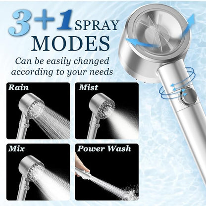 FEELSO Filtered Shower Head with Handheld, High Pressure Shower Filter Head | ON/OFF Switch, Anti-clog Nozzles, 4 Spray Showerhead with Filters for Hard Water, Remove Chlorine, Reduce Dry Itchy Skin