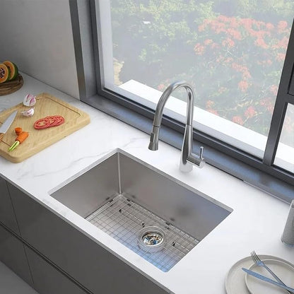Undermount Kitchen Sink 28"x19": 3D Micro-pebble Embossed | 18-Gauge Stainless Steel Sink, 9" Deep, Top Mount, Scratch-Resistant Embossed Surface, for Large Families