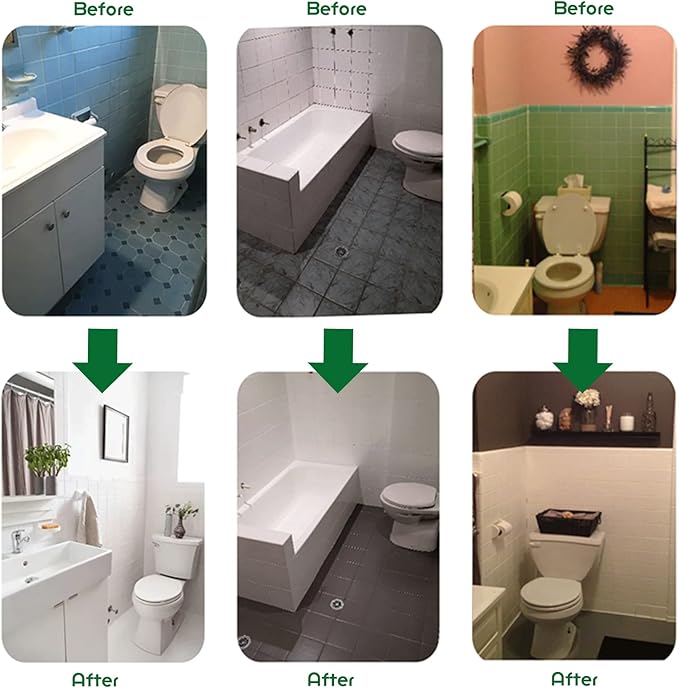 NADAMOO Tub and Tile Refinishing Kit (3kg / 105 oz, with tools, White), DIY Bathtub Sink Countertop Paint Resurface Kit for Bathroom Kitchen Porcelain Fiberglass, Semi-gloss