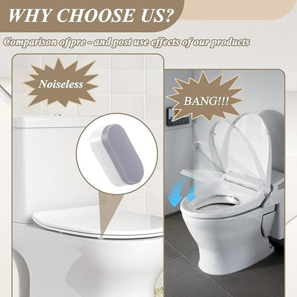 Universal Toilet Seat Bumpers, Suitable for Bidet Kits, 4 Pack Toilet Seat Spacers, Compatible with Most Toilet Models, Equipped with Durable Adhesive