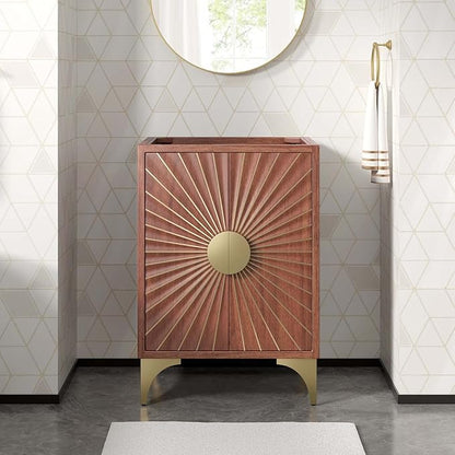Modway Daylight Bathroom Vanity Cabinet-Sink Basin Not Included, 24 Inch, Walnut