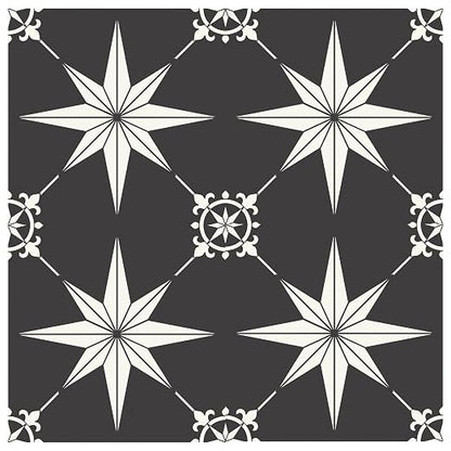 MORCART 20PCS 7.87" x 7.87" Peel and Stick Floor Tile, Black and White | Self-Adhesive DIY Vinyl Flooring, Removable and Waterproof Tile Sticker for Bathroom, Kitchen, Wall, Bedroom, Stairs