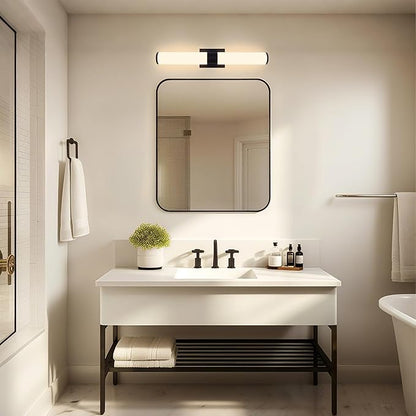 Kalium 24in Modern Wall Sconces, Dimmable Bathroom Vanity Lights, 3000K Warm White LED Indoor Sconces Lighting for Bathroom, Stairs, Living Room, Bedroom. Hardwired.