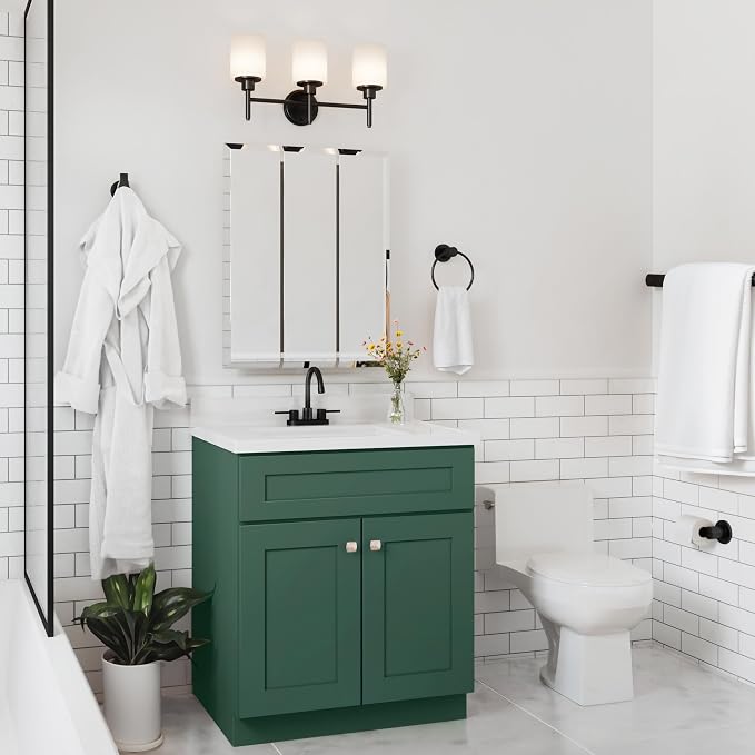 Design House Brookings Bathroom Vanity, 30", Hunt Club | Adjustable Hinges, Freestanding, Contemporary/Modern, Wood, Bath, 215434