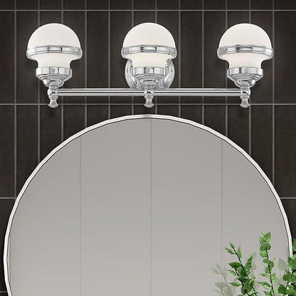 Livex Lighting 5713-05 Oldwick 3 Polished Chrome Bath Light, 24 x 7.25 x 8.25