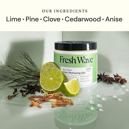 Fresh Wave Original Odor Eliminator Gel 2Pk 15 oz - Air Freshener for Home | Lasts 30-60 days. Plant-based odor absorber. No perfumes or harsh chemicals. Bathroom & closet deoderizer. Refills available.
