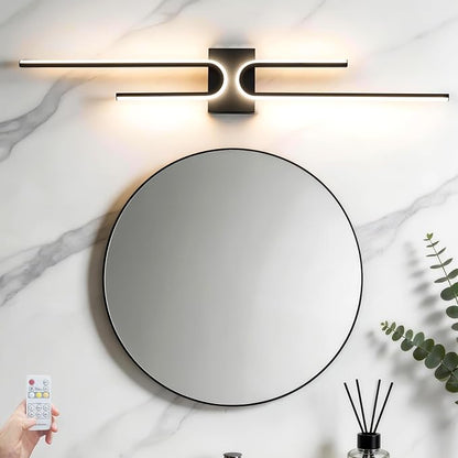 Vanity Light for Bathroom Lighting Over Mirror Black Dimmable 3CCT Vanity Lighting Fixture Modern Bath Vanity Bar 39in Led Bathroom Wall Sconce Lighting for Bedroom Living Room with Remote Control