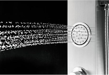 Blue Ocean 48" Stainless Steel SPS88213B Shower Panel Tower Column with Rainfall Shower Head and Handheld Shower