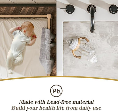 Phiestina 8 Inch 2 Handles 3 Hole Widespread Bathroom Faucet with Valve and Metal Pop-Up Drain, Oil Rubbed Bronze, WF015-1-ORB