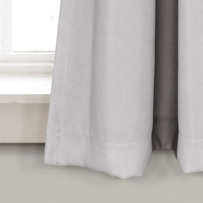 Lush Decor Weeping Flower Light Filtering Window Curtain Panels, Pair, 52"W x 63"L + 2" Header, Gray - Charming Modern Floral Curtains for Living Room, Dining Room, & Bedroom
