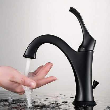 KRAUS KVF-1200MB Arlo Single Handle Vessel Bathroom Faucet with Pop Up Drain, Matte Black