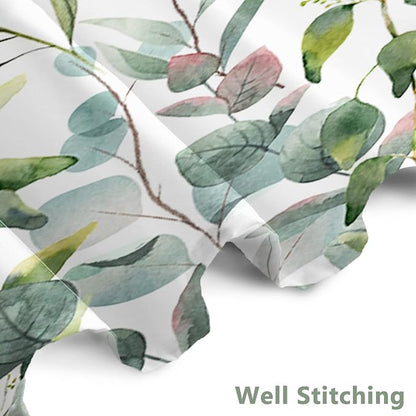 AWERT Shower Curtain Plants for Bathroom,Waterproof Quick-Drying Green Leaves Shower Curtain Set with Hooks 60x72 Inch