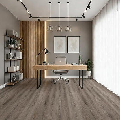 Art3d 15 Sq.ft Peel and Stick Floor Tiles, 10Pcs Luxury Vinyl Plank Flooring Wood Look, 36" × 6" Adhesive and Waterproof Tile Sticker for Bedroom, Living Room, Kitchen, Teak