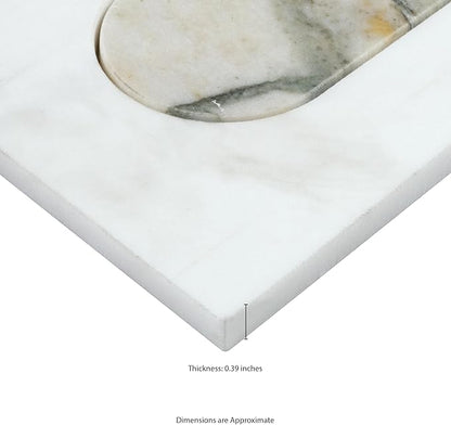 MSI Bianco Dolomite Moderno 12 in. x 12 in. Polished Marble Mosaic Floor and Wall Tile for Bathroom, Kitchen Backsplash, Accent Wall Tile, and Shower Wall Tile