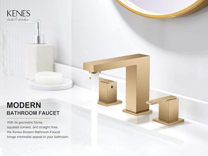 Champagne Bronze Widespread Bathroom Faucet 3 Hole Vanity Faucet | Bathroom Sink Faucet with Pop Up Drain & Supply Lines, Lead-Free cUPC & NSF Certified, 8 Inch Faucet for Vanity Restroom Sink