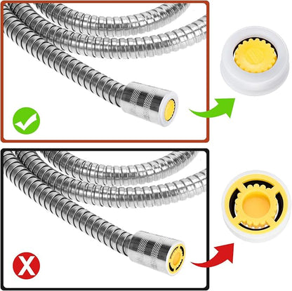 4pcs Shower Head Flow Restrictor, 1.5/1.8/2.5/3.0 GPM | Shower Head Water Saver, Plastic, 0.56 0.54 0.21 in, Universal Size, 14mm Connector