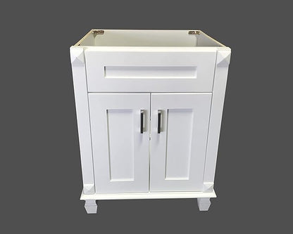 New white shaker Single-sink Bathroom Vanity Base Cabinet 24" W x 21"D x 32" H
