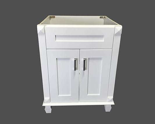 New white shaker Single-sink Bathroom Vanity Base Cabinet 24" W x 21"D x 32" H