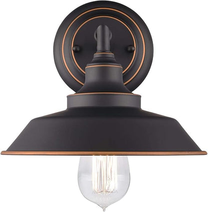 Westinghouse 6343500 Indoor Wall Fixture, 1-Light Sconce, Oil Rubbed Bronze - White Interior