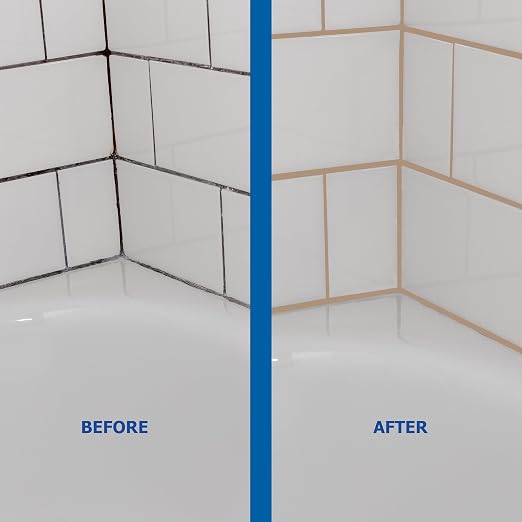 Tile Grout Repair Kit Beige-Fast Drying Premixed Grout Filler for Bathroom, Kitchen & Floor- Restore & Renew Tile Joints Line - Squeeze Tube with Applicator- Fills Cracks and Gaps (8.8 oz)