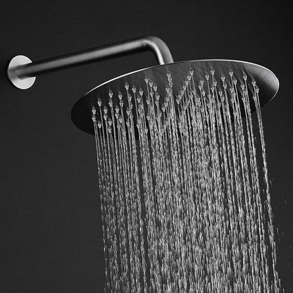 Voolan Rain Shower Head, High Pressure High Flow All Metal Rainfall Shower Head, Ultra-Thin Design-Pressure Boosting, Universal Wall and Ceiling Mount (10 Inch, Brushed Nickel)