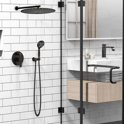 SR SUN RISE Shower Faucet - 16 Inch Multifunctional High Pressure Shower Head System with Handheld Shower Head Fixtures - Valve Included - Oil Rubbed Bronze
