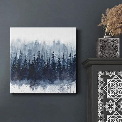 Renditions Gallery Indigo Forest Wall Art, Premium Gallery Wrapped Canvas Decor, Ready to Hang, 10 in H x 10 in W, Made in America Print