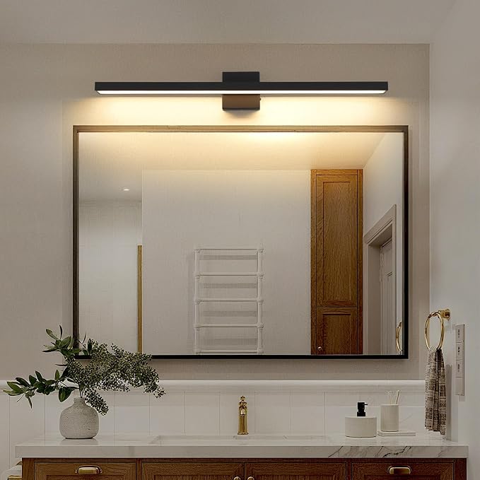 Black Vanity Light for Bathroom Dimmable 5CCT Bath Light Fixtures | Modern Vanity Light Bar 32.28 inch LED Wall Lamp