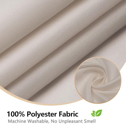Seenus Waterproof Fabric Shower Curtain Liner Khaki with 3 Extra-Large Magnets, 72 x 72 inch Washable Brown Cloth Shower Liner Hotel Quality, Earth Tone Lightweight Shower Curtains for Bathroom