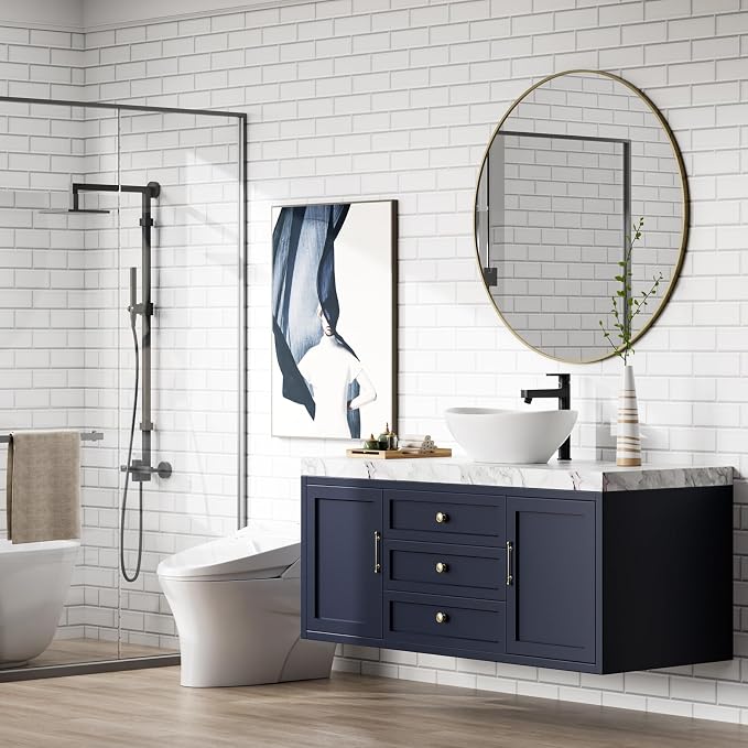 Vessel Sink 15.75x13 Inch, Oval Ceramic Bathroom Vessel Sink, Drop-In Above Counter Vanity Sink for Bathroom, White Wash Basin Bowl