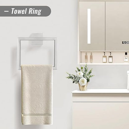 YACVCL Towel Bar Set, 10 Pieces Bathroom Hardware Set Brushed Nickel Bathroom Accessories, SUS304 Stainless Steel Towel Racks Holder Set Wall Mounted 23.6 Inch