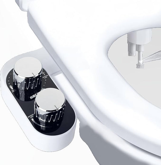 Bidet Attachment for Toilet, Self Cleaning Bidet Attachment with Adjustable Cold Water Pressure, Front and Rear Wash for Women and Men, Premium Bathroom Accessory by anees