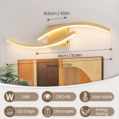 23.62 inch Vanity Light for Bathroom Lighting Fixtures Over Mirror Dimmable 5CCT Vanity Lighting Fixture Modern Bathroom Vanity Light Modern Wall lamp