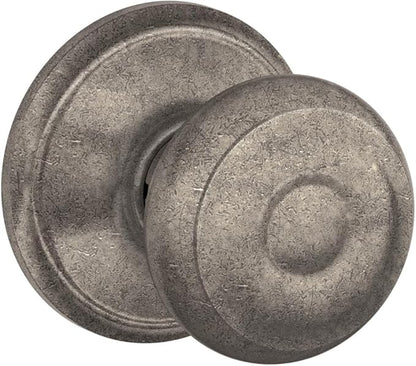 SCHLAGE F10 GEO 621 Georgian Passage Knob, Distressed Nickel