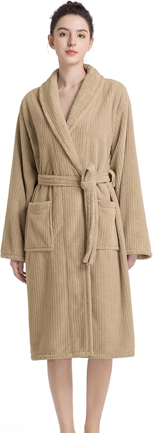 Plush Bath Robes For Women After Shower,Soft Long Towel Robe,Quick Dry&Warm Womens Bathrobe