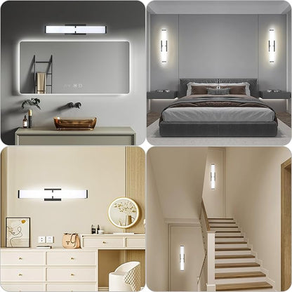 16 inch Bathroom Vanity Light 2700/3000/3500/4000/5000k Dimmable, Black Modern Matte for Vanity Lighting Over Mirror LED, Equivalent to Incandescent 200W, ETL Certificated (1 Pack)