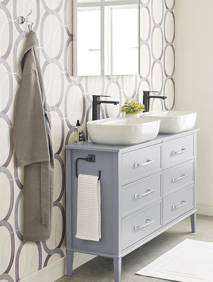 Amerock BH36020PN | Polished Nickel Single Robe Hook | 4-1/4 in. (108 mm) Length Towel Holder | Mulholland | Towel Hook for Bathroom | Bathroom Hardware | Bath Accessories