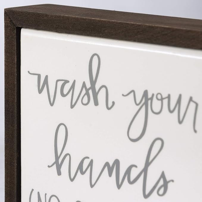 Primitives by Kathy Wash Your Hands (No, Seriously) Home Décor Sign