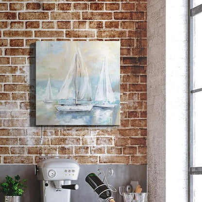 Renditions Gallery Sail Away Wall Art, Premium Gallery Wrapped Canvas Decor, Ready to Hang, 10 in H x 10 in W, Made in America Print