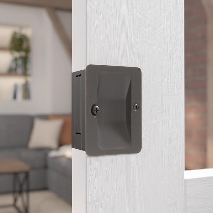 Richelieu | Onward Passage Pocket Door Pull, Rectangular, Oil-Rubbed Bronze